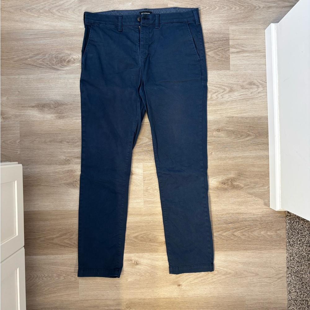 Express Navy Blue Chino Pants